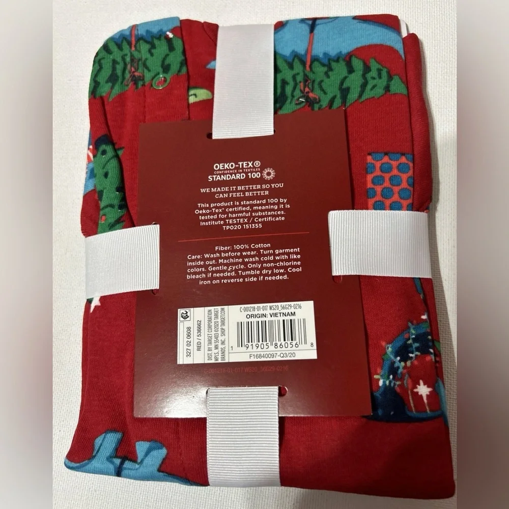 WONDERSHOP Target Baby Boy Christmas Dinosaur Sleeper Pajamas Zip 3-6 Months NEW